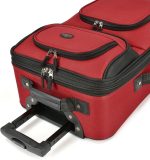 U.S. Traveler Rio Rugged Fabric Expandable Carry-on Luggage Set, Purple, 2 Wheel - Image 6